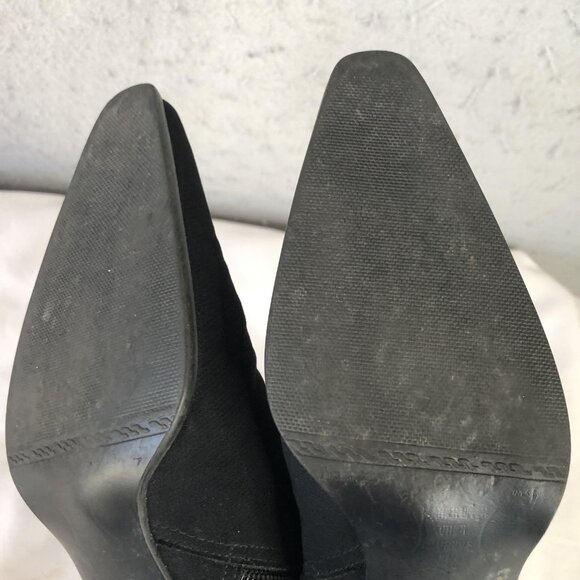 Stuart Weitzman Boots Womens Size 5 Black Gore-Tex Ankle Kitten Heel Pointed Toe - Picture 5 of 16